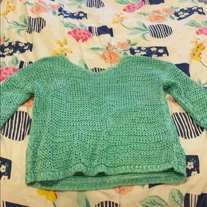 Green knit sweater